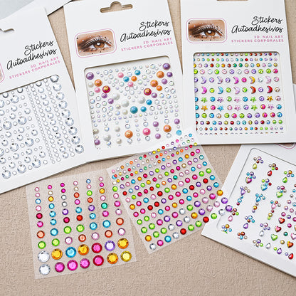 Stickers Rhinestone On The Face, DIY Face Jewels Self Adhesive Temporary Tattoo, Festival Party Diamonds