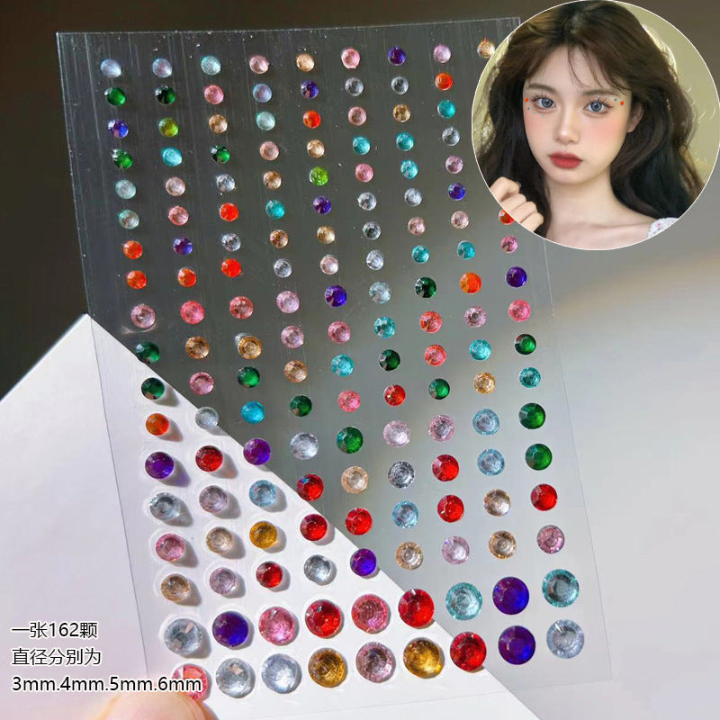 Stickers Rhinestone On The Face, DIY Face Jewels Self Adhesive Temporary Tattoo, Festival Party Diamonds