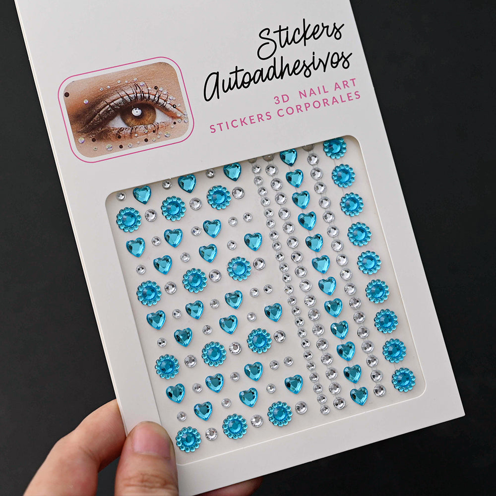 Stickers Rhinestone On The Face, DIY Face Jewels Self Adhesive Temporary Tattoo, Festival Party Diamonds