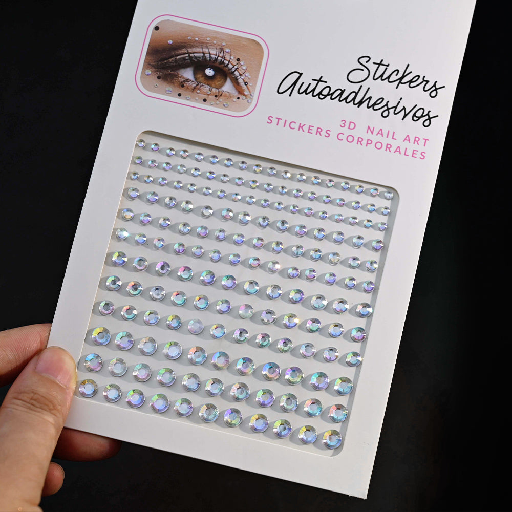Stickers Rhinestone On The Face, DIY Face Jewels Self Adhesive Temporary Tattoo, Festival Party Diamonds