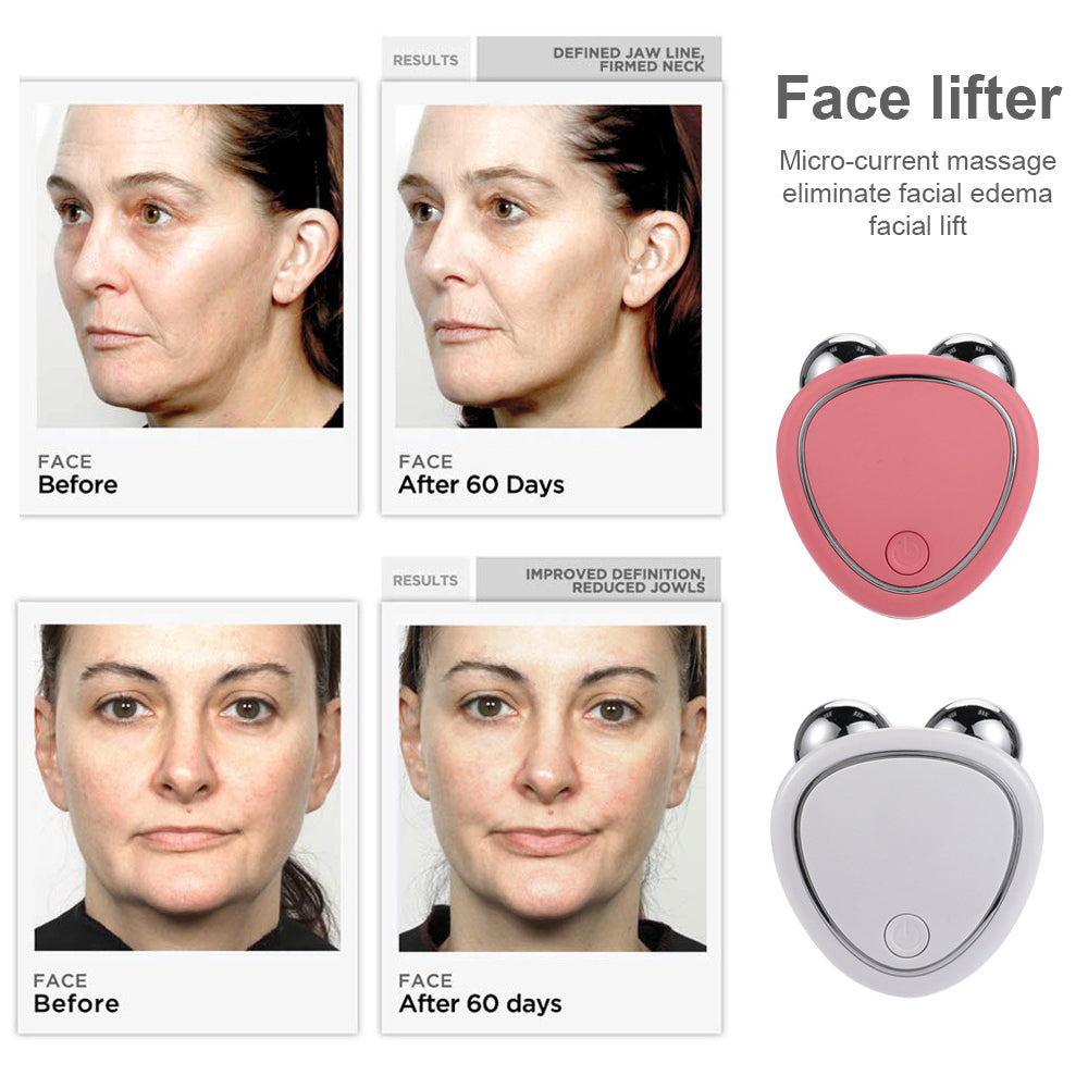 EMS Face Lifting Machine, Microcurrent Roller Skin Tightening, Rejuvenation Beauty Charging Facial Anti Wrinkle