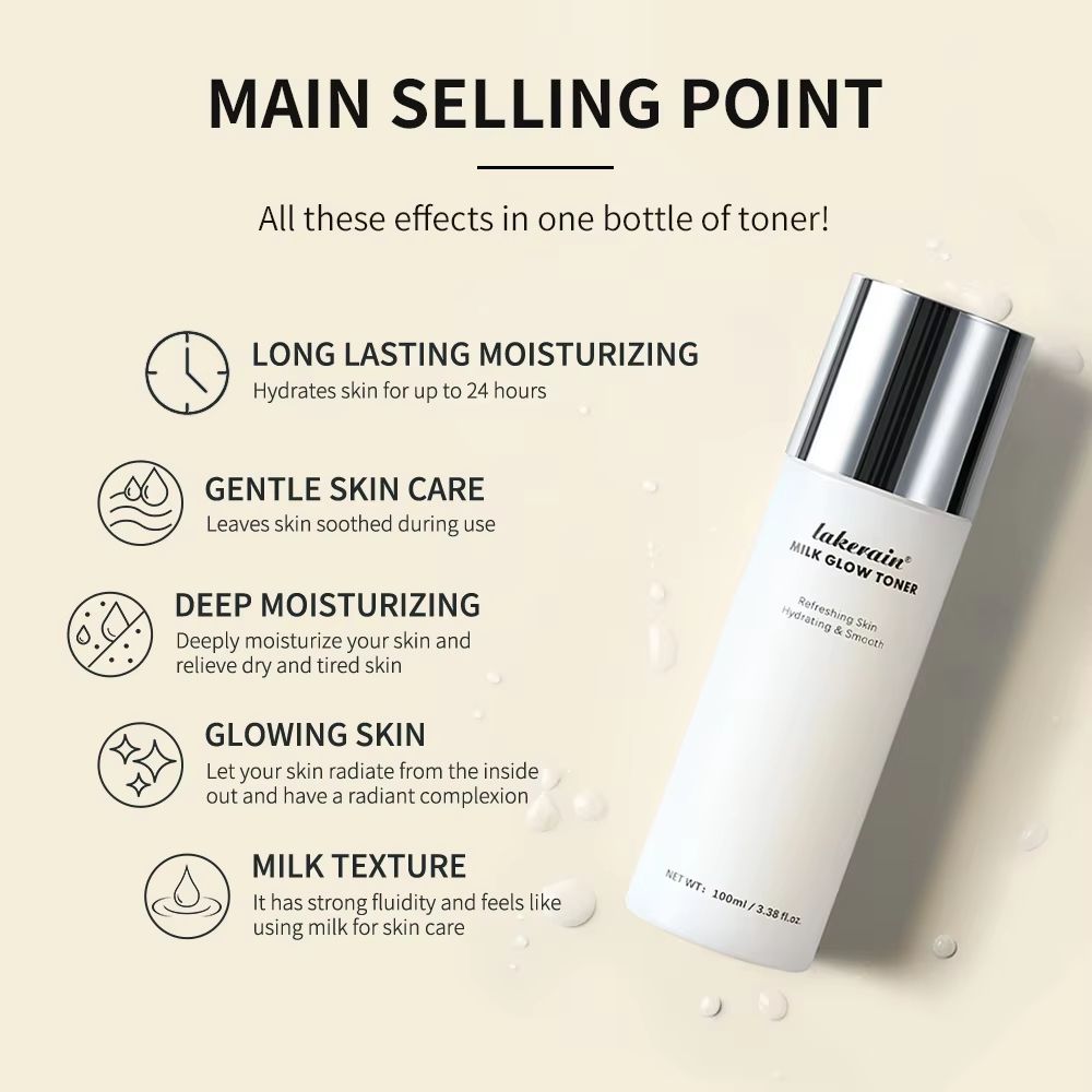 Milk Glow Brightening Toner  Hydrating Skincare To Relieve Dry Tired Skin 1