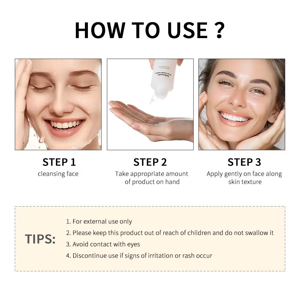 Milk Glow Brightening Toner  Hydrating Skincare To Relieve Dry Tired Skin 5