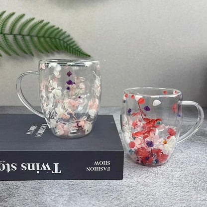 Festive Clear Glass Mug With Handle 1