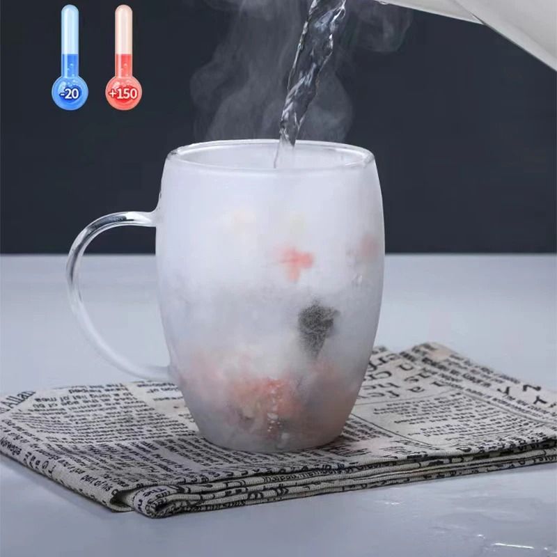 Festive Clear Glass Mug With Handle 2