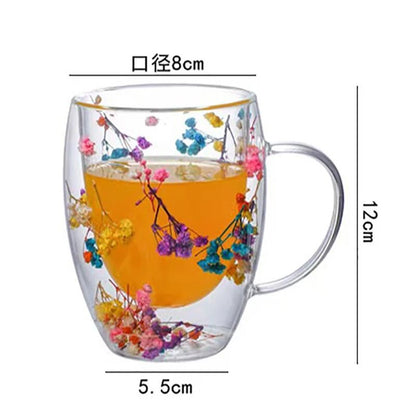 Festive Clear Glass Mug With Handle 3