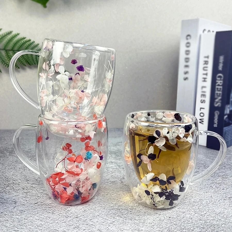 Festive Clear Glass Mug With Handle 4