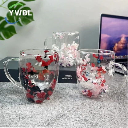 Festive Clear Glass Mug With Handle 5