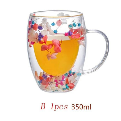 Festive Clear Glass Mug With Handle 8