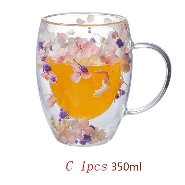 Festive Clear Glass Mug With Handle 9