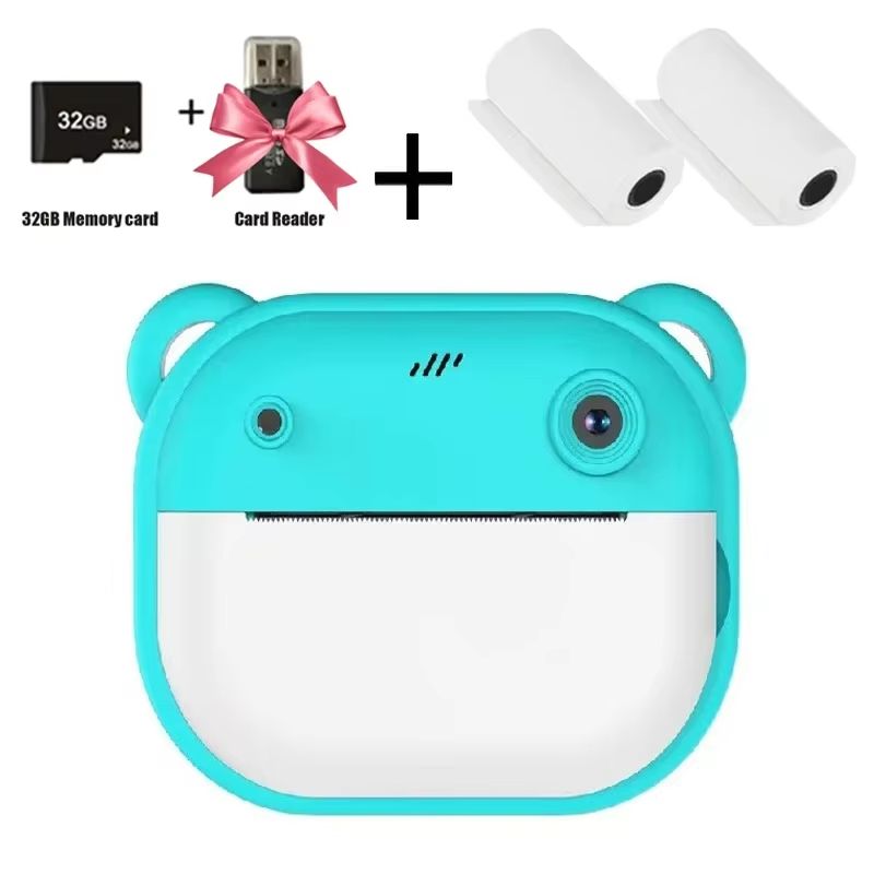Kids Instant Print Camera  Digital Thermal Printing Camera With 32GB Card 9