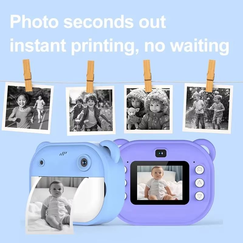 Kids Instant Print Camera  Digital Thermal Printing Camera With 32GB Card 4