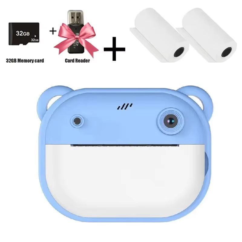 Kids Instant Print Camera  Digital Thermal Printing Camera With 32GB Card 10