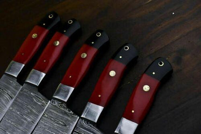 Rare Kitchen Damascus Handmade Chef Knife  Custom Everyday Carry Knife With Camel Bone Handle  Leat 1