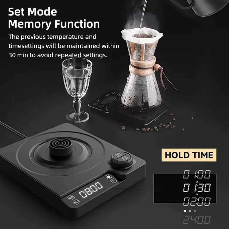 Intelligent Temperature Controlled Coffee Pot Stainless Steel 4