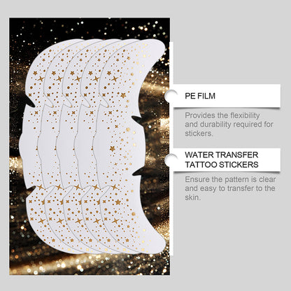 Glitter Stamping Metallic Golden Silver Freckles Patches Fake Freckles Temporary Tattoo Stickers Fo 3