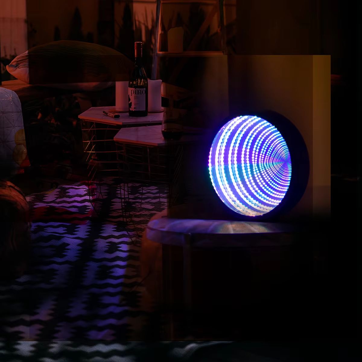 LED Infinity Mirror Light – Wall or Table Mounted Decorative Lighting