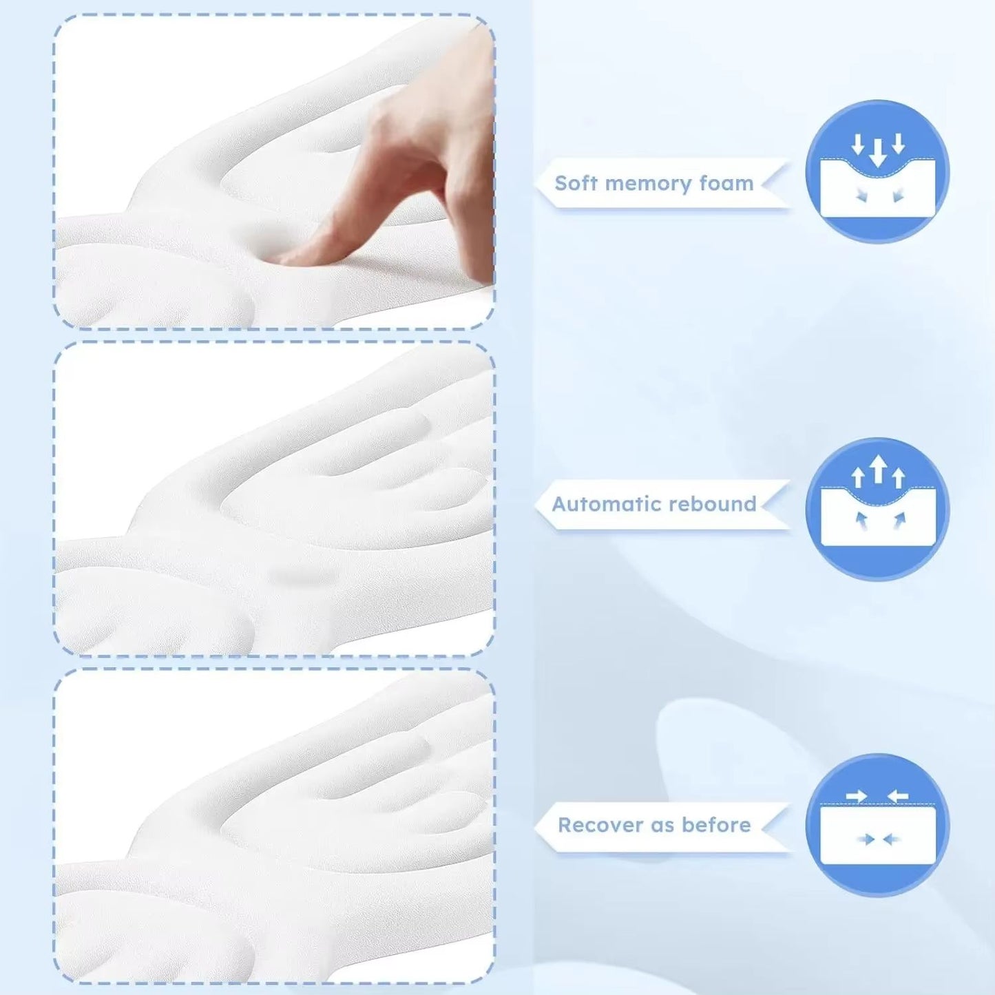 Angel Wing Memory Foam Wrist Rest Set  Ergonomic Keyboard And Mouse Pad Support 5