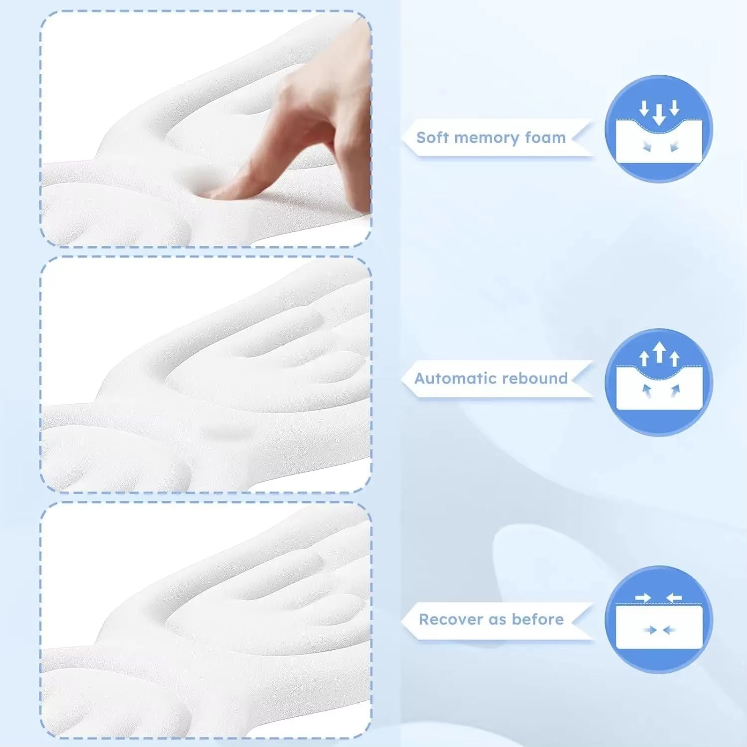 Angel Wing Memory Foam Wrist Rest Set  Ergonomic Keyboard And Mouse Pad Support 5