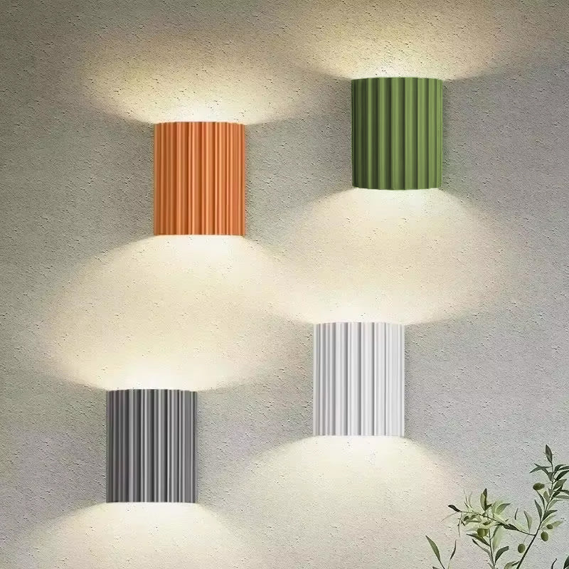 Macaron LED Wall Lamp, Modern Resin Wall Sconce Light for Living Room, Bedside, Hallway Luxury Home Decor Fixtures