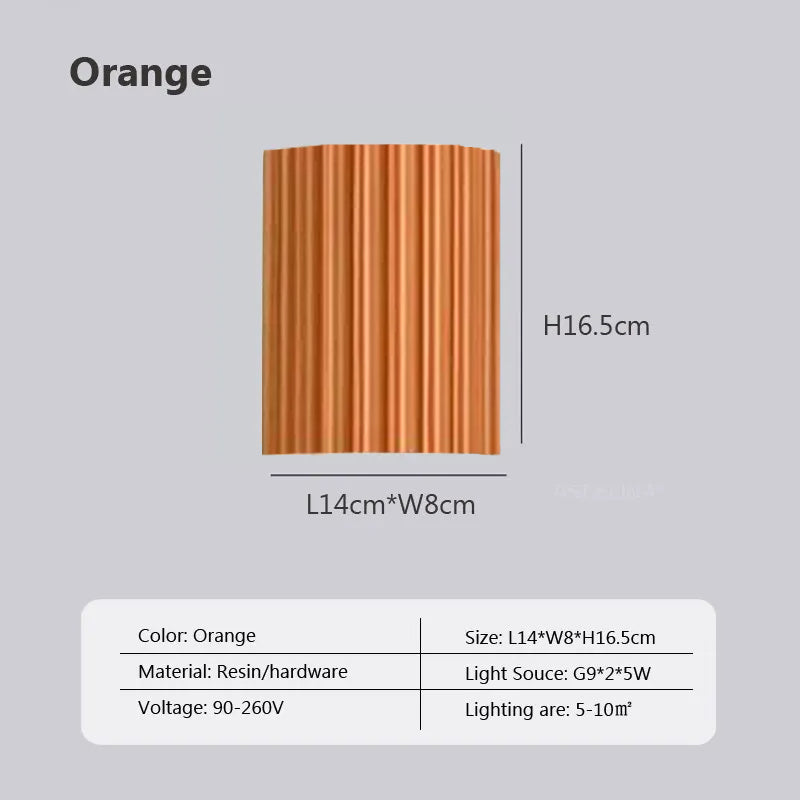 Macaron LED Wall Lamp, Modern Resin Wall Sconce Light for Living Room, Bedside, Hallway Luxury Home Decor Fixtures