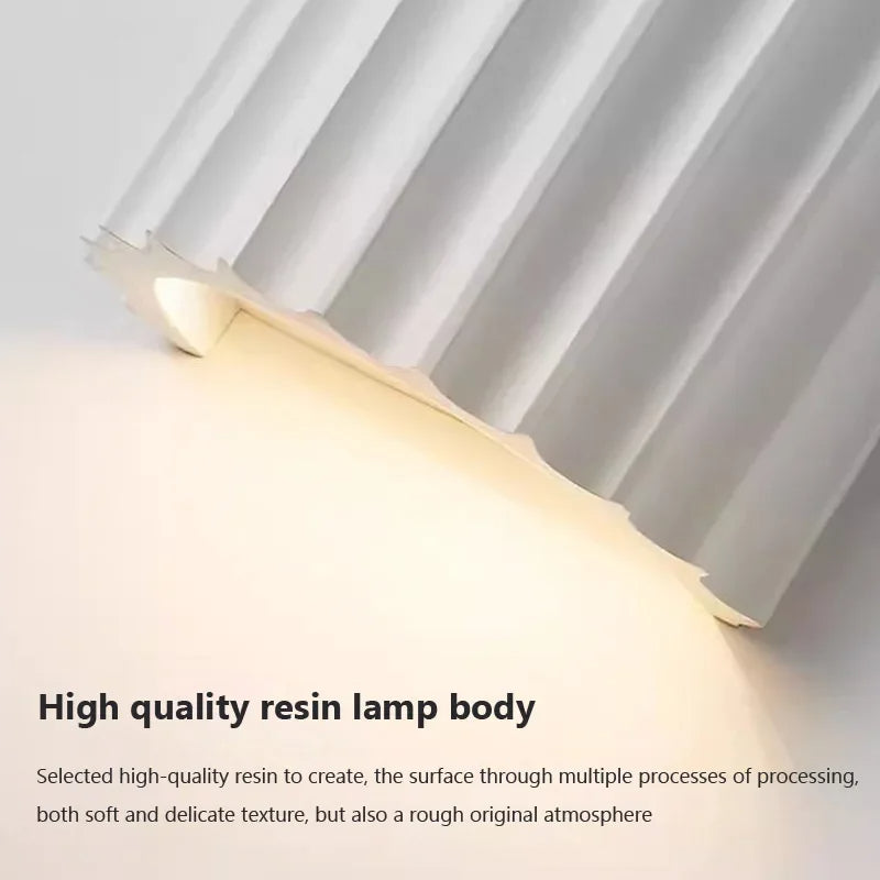 Macaron LED Wall Lamp, Modern Resin Wall Sconce Light for Living Room, Bedside, Hallway Luxury Home Decor Fixtures