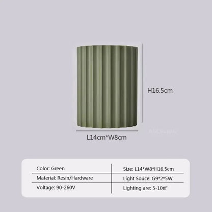 Macaron LED Wall Lamp, Modern Resin Wall Sconce Light for Living Room, Bedside, Hallway Luxury Home Decor Fixtures
