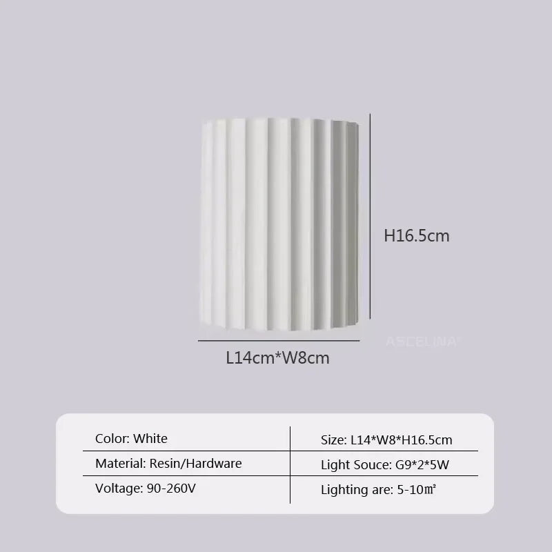 Macaron LED Wall Lamp, Modern Resin Wall Sconce Light for Living Room, Bedside, Hallway Luxury Home Decor Fixtures