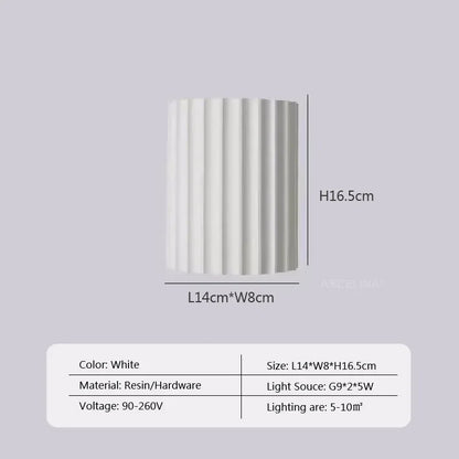 Macaron LED Wall Lamp, Modern Resin Wall Sconce Light for Living Room, Bedside, Hallway Luxury Home Decor Fixtures