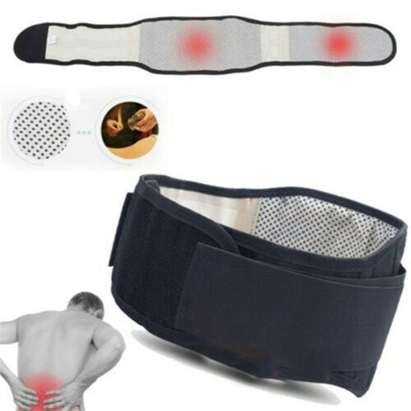 Back Support Lumbar Brace Adjustable SelfHeating Waist Belt Massage Band Health Care 3