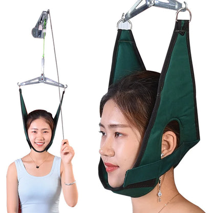 Neck Stretching Belt, Chiropractic Tools Neck Harness, Cervical Traction Device for Osteochondrosis Relief