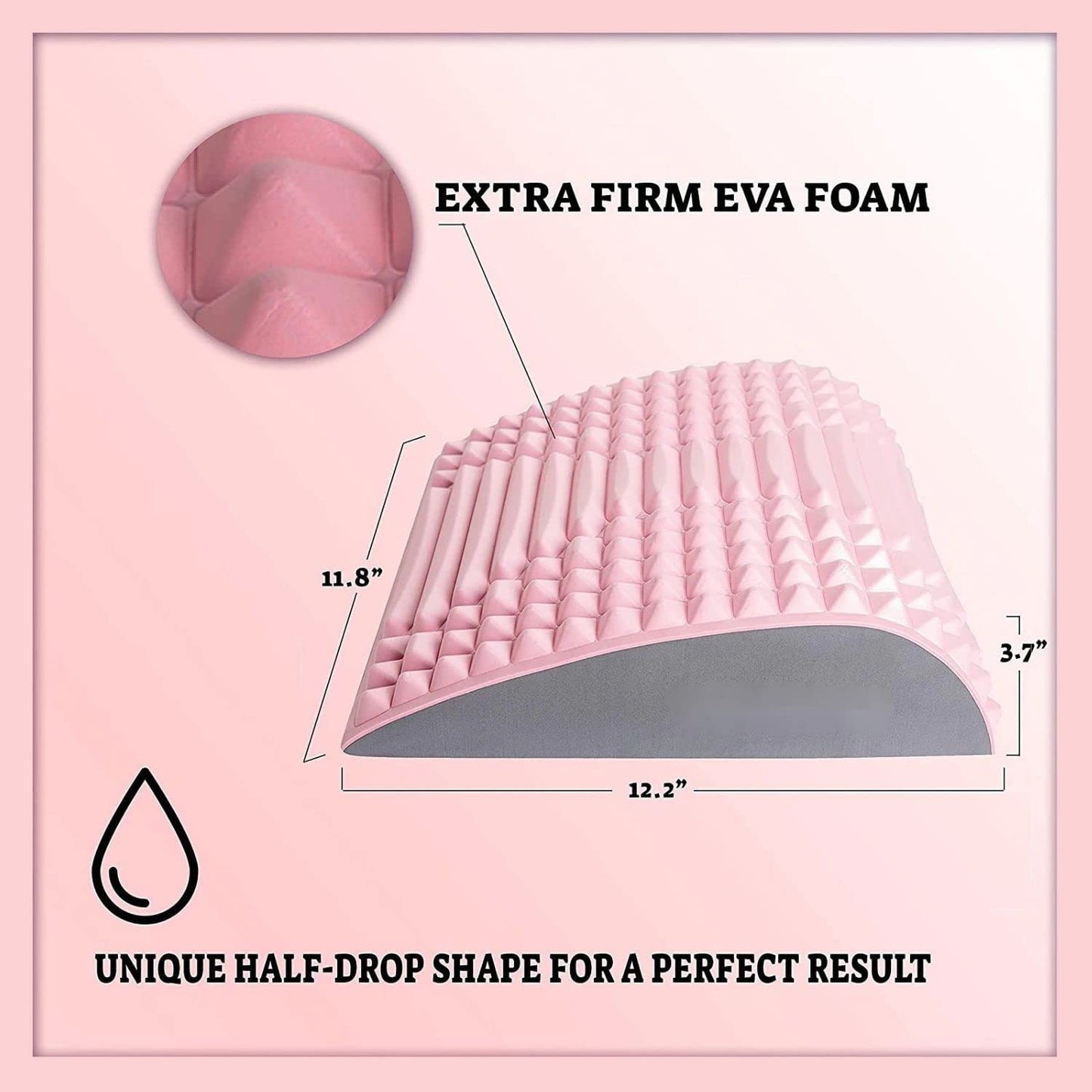 Neck Lumbar Back Stretcher Pillow, Waist Support Massager for Back, Herniated Disc Relief