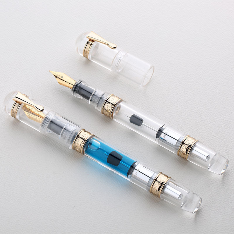 C5 MAJOHN Transparent Leak Proof Pen Holder Large Capacity Ink Storage Adult Student Writing Practi 3