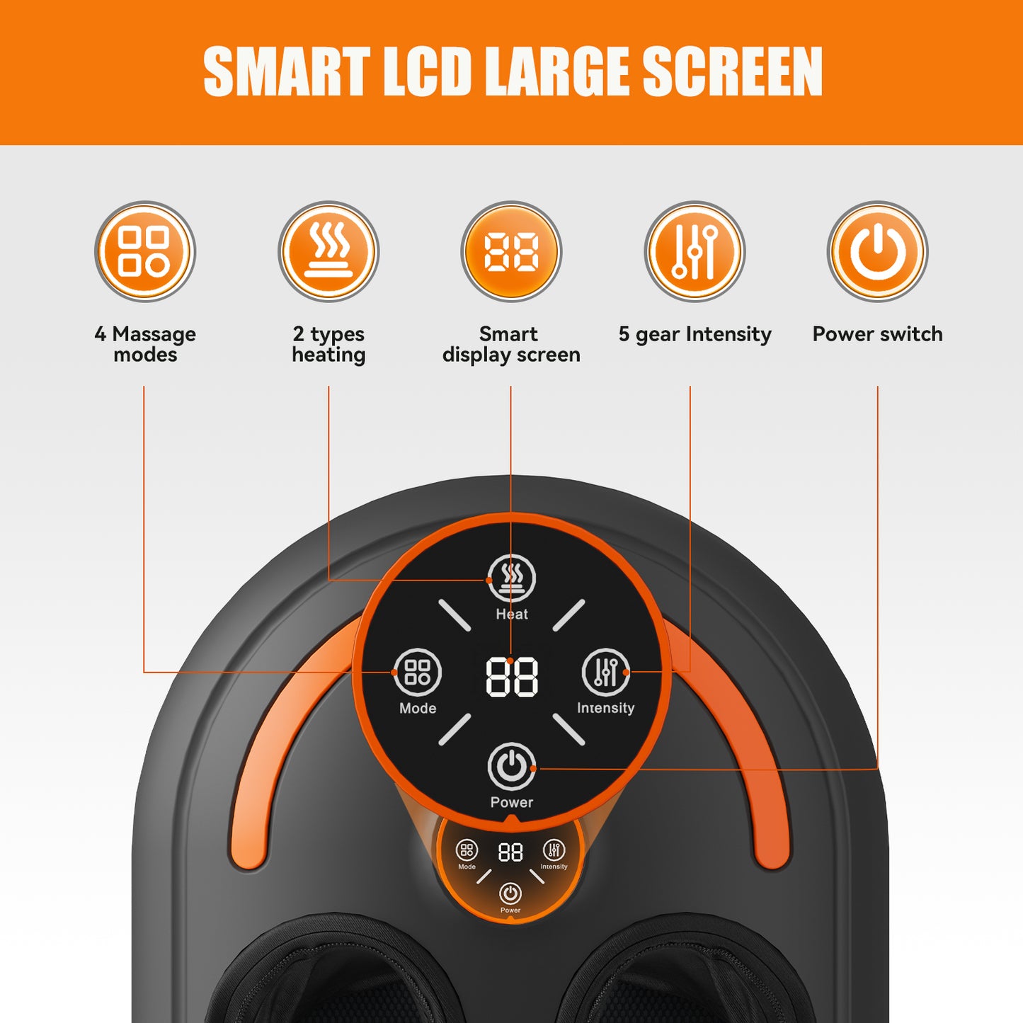 Rhythmic Foot Massager Roller, Full Wrap Airbag, Intelligent Hand Control, Kneading Massage, Four Modes, Five Strength