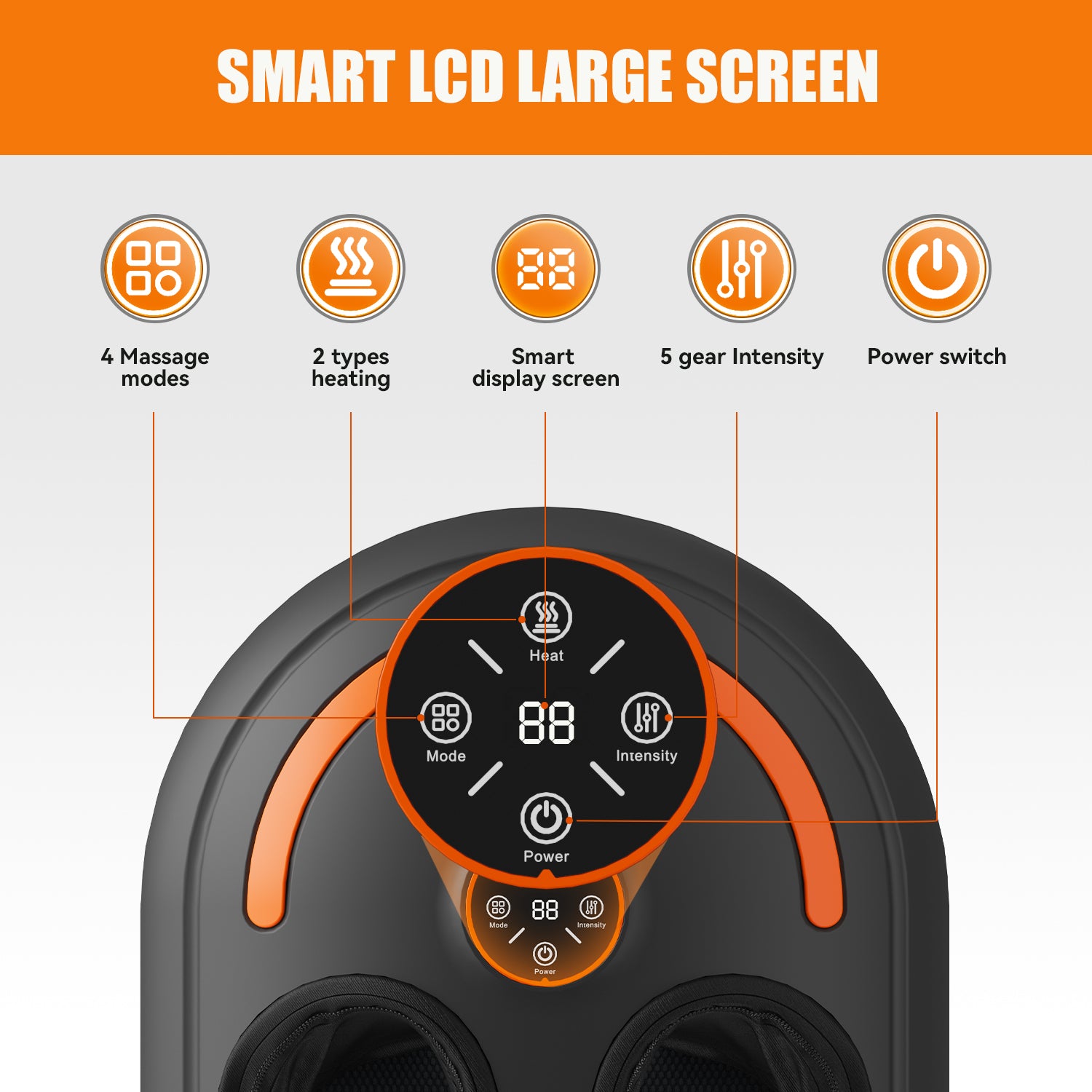 Rhythmic Foot Massager Roller, Full Wrap Airbag, Intelligent Hand Control, Kneading Massage, Four Modes, Five Strength
