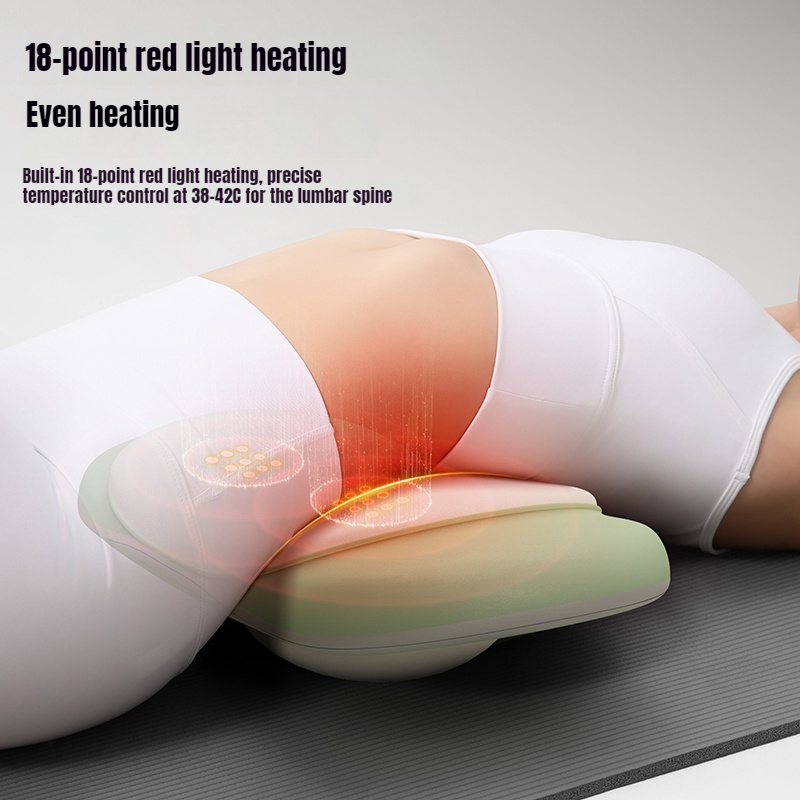 Pulse Heat Lumbar Vertebra Massager, Lift Massager, Waist Curvature Improvement, Compress