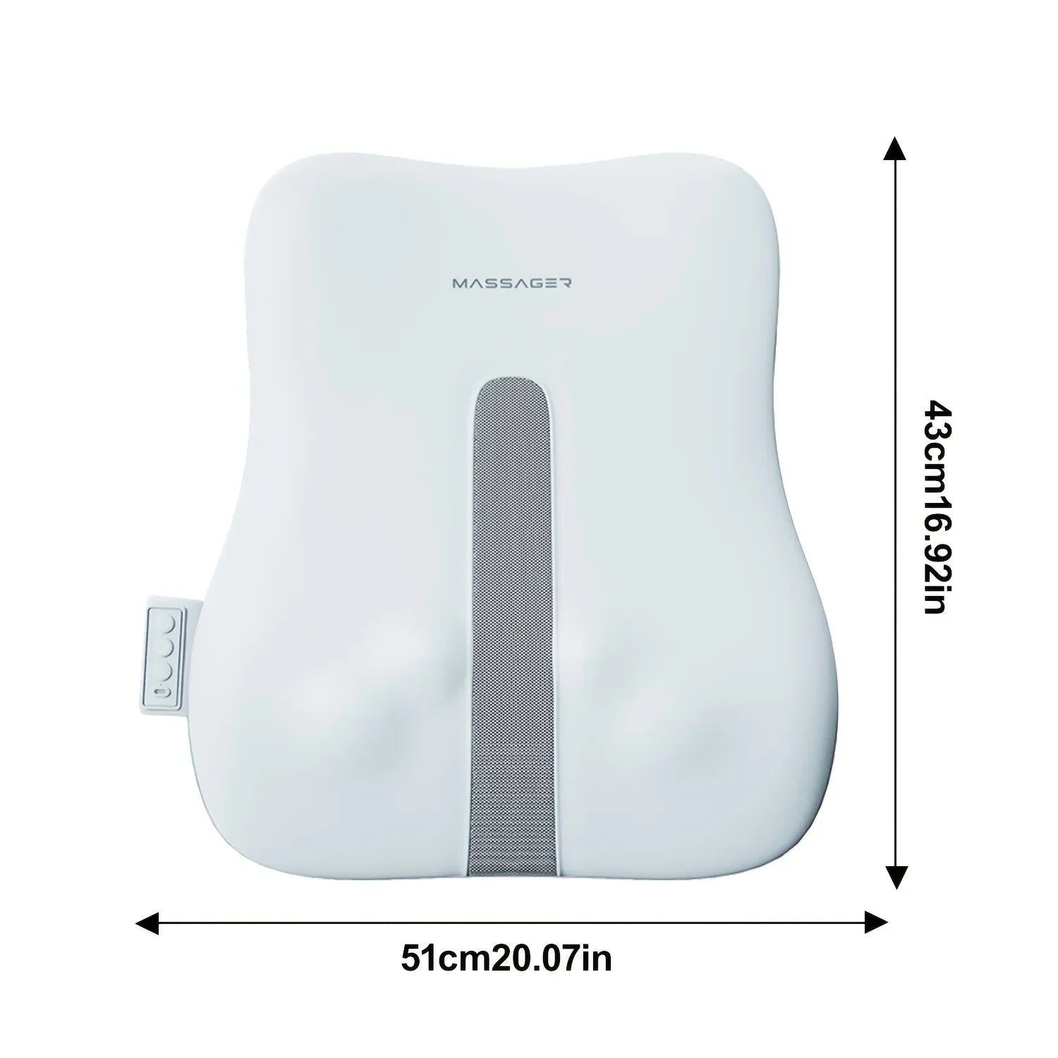 Portable Massage Cushion, Electric Back Massager with Heat, Cervical Waist Support, Deep Tissue Kneading, Rechargeable
