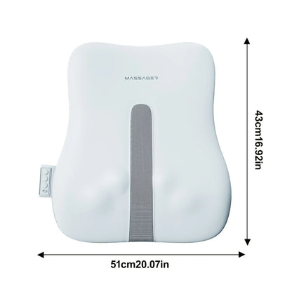 Portable Massage Cushion, Electric Back Massager with Heat, Cervical Waist Support, Deep Tissue Kneading, Rechargeable