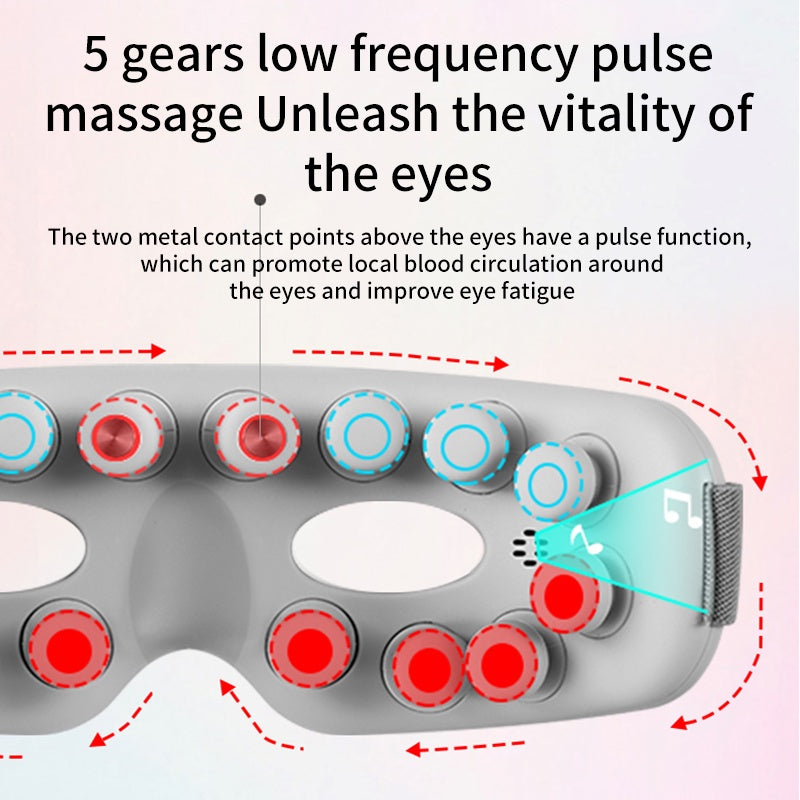 Hot Compress Eye Care, Eye Massager, Bluetooth Music, Acupoint Vibration Pulse, Relieve Fatigue, Eye Beauty Instrument