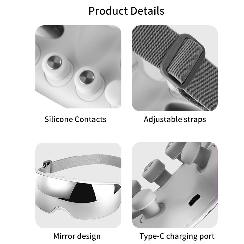 Hot Compress Eye Care, Eye Massager, Bluetooth Music, Acupoint Vibration Pulse, Relieve Fatigue, Eye Beauty Instrument