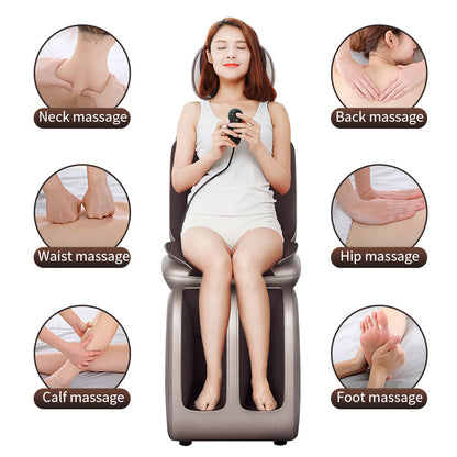 Electric Full Body Massage Chair Shiatsu Cushion Seat Neck Back Waist Leg Infrared Heating Vibratio 1