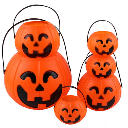 Halloween Pumpkin Buckets 3Pack Portable Candy Holders For Trick Or Treating Ghost Festival Party   1
