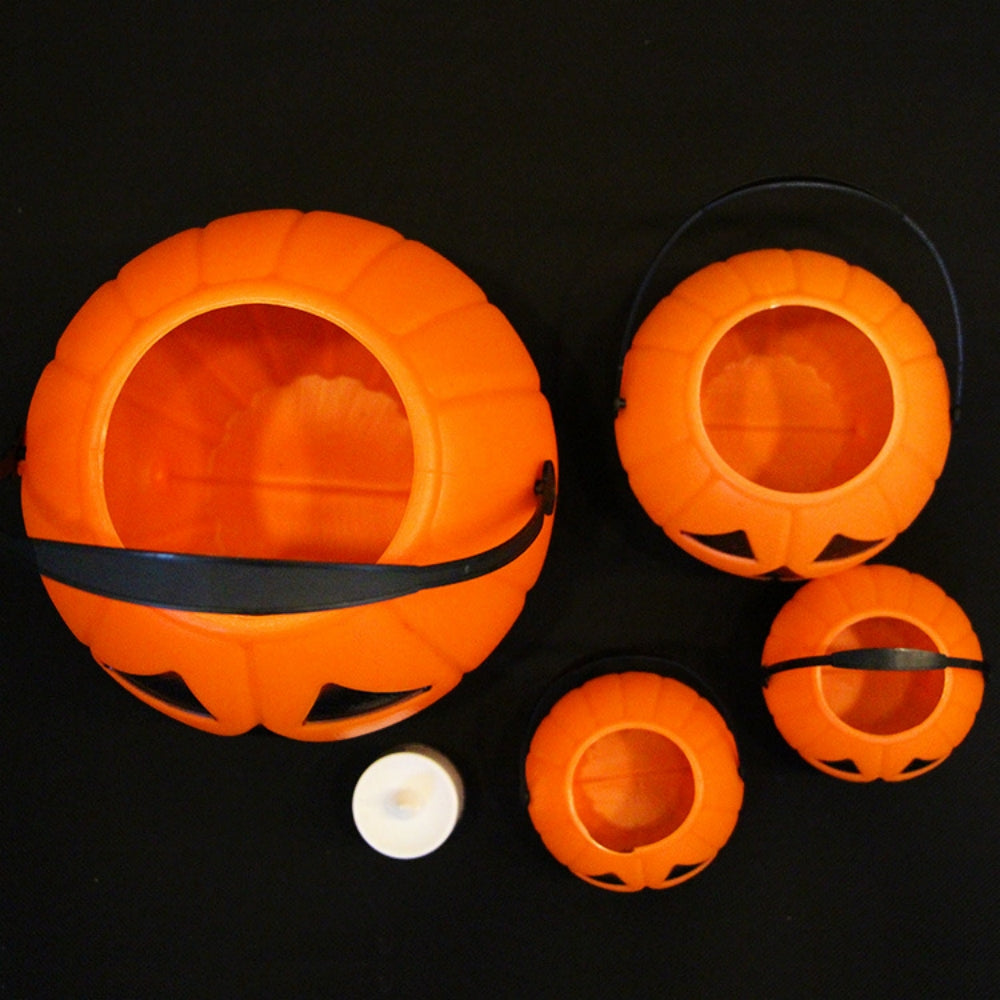 Halloween Pumpkin Buckets 3Pack Portable Candy Holders For Trick Or Treating Ghost Festival Party   2
