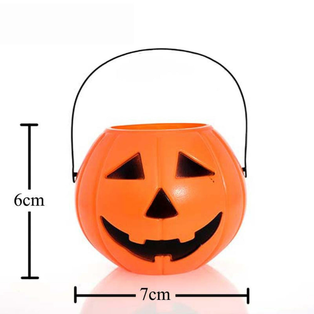 Halloween Pumpkin Buckets 3Pack Portable Candy Holders For Trick Or Treating Ghost Festival Party   3
