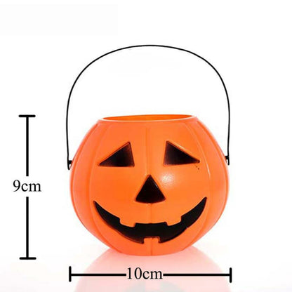 Halloween Pumpkin Buckets 3Pack Portable Candy Holders For Trick Or Treating Ghost Festival Party   4