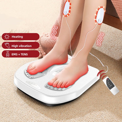 Adjustable Vibration Speed Electric Machine Vibration Foot Leg Trainer With Heat Remote Control For 1