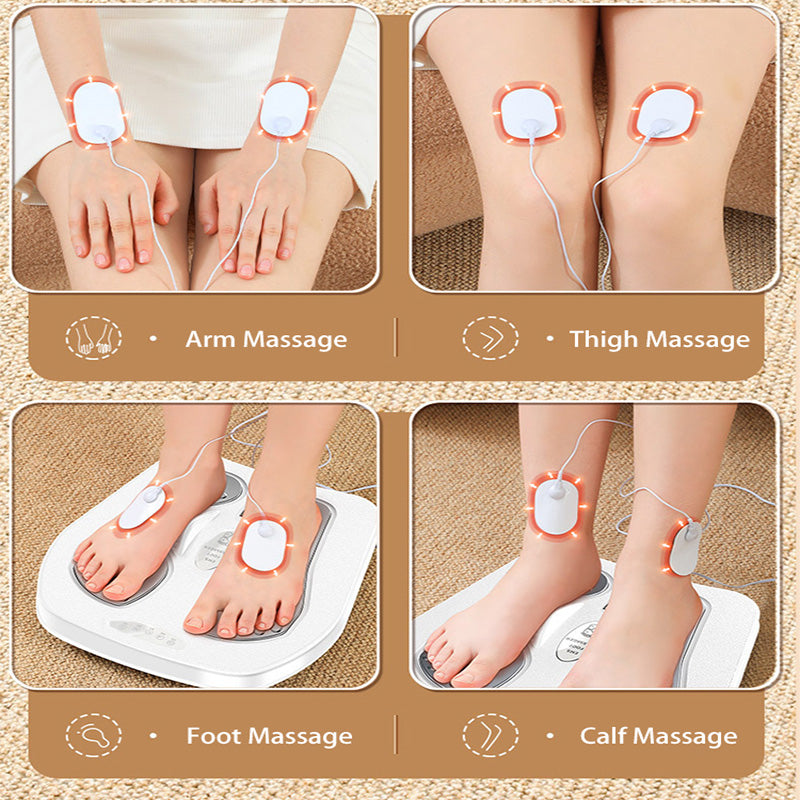 Adjustable Vibration Speed Electric Machine Vibration Foot Leg Trainer With Heat Remote Control For 5