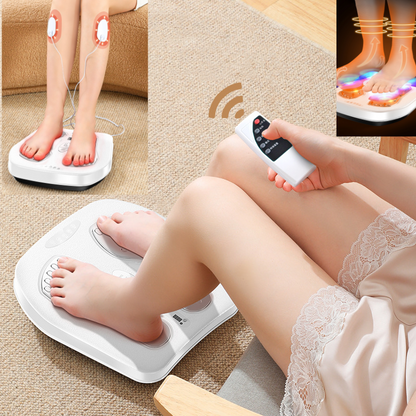 Adjustable Vibration Speed Electric Machine Vibration Foot Leg Trainer With Heat Remote Control For 7