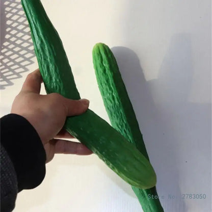 Realistic Simulation Vegetables Ornament,Soft PU Artificial Fake Aubergine & Cucumber Replicas for Home Display & Decor