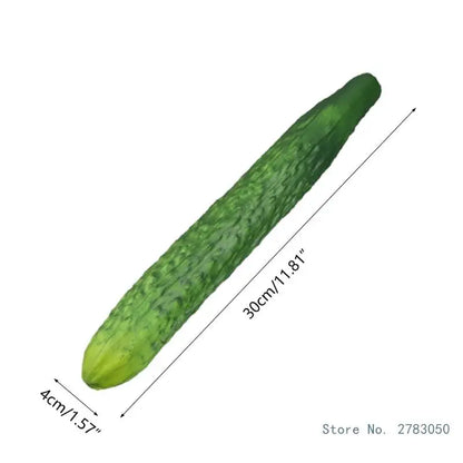 Realistic Simulation Vegetables Ornament,Soft PU Artificial Fake Aubergine & Cucumber Replicas for Home Display & Decor